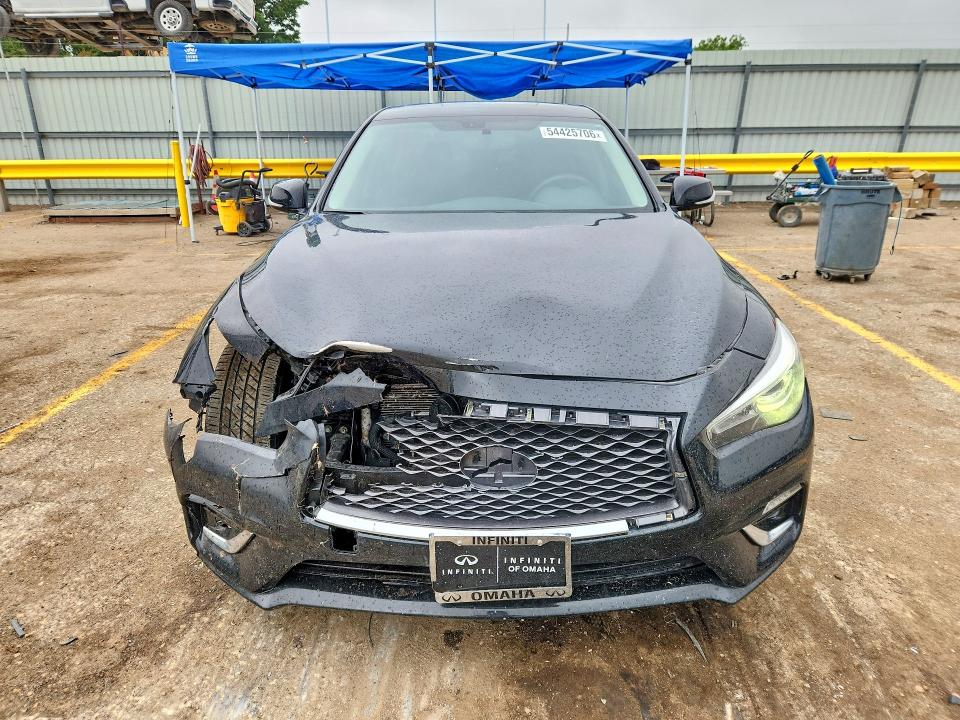 2018 Infiniti Q50 VIN JN1EV7ARXJM445503 COPART salvage auction — FRONT END, Id - Salvage Certificate Of Title, sold $4,150 on 2026-07-22 (photo 5)