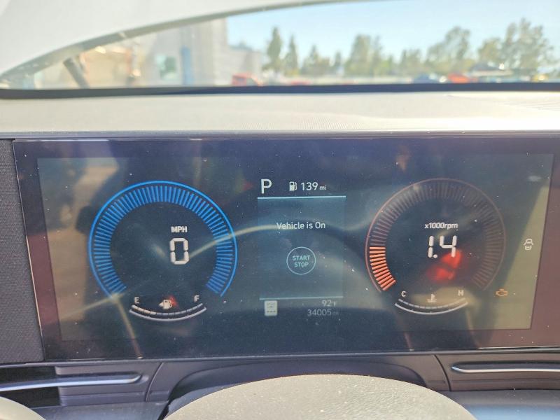 2024 Hyundai Kona VIN KM8HB3AB8RU184572 COPART salvage auction — FRONT END, Ca - Salvage Certificate, sold $6,500 on 2026-07-15 (photo 9)