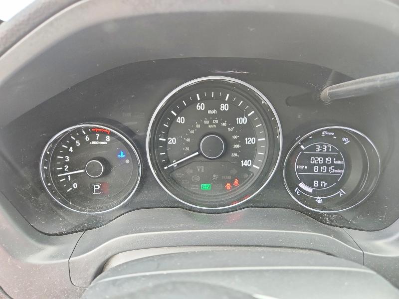 2022 Honda Hr-v VIN 3CZRU6H17NM743197 COPART salvage auction — HAIL, Wi - Cert Of Title-Salvage Vehicle, sold $8,100 on 2026-07-28 (photo 9)