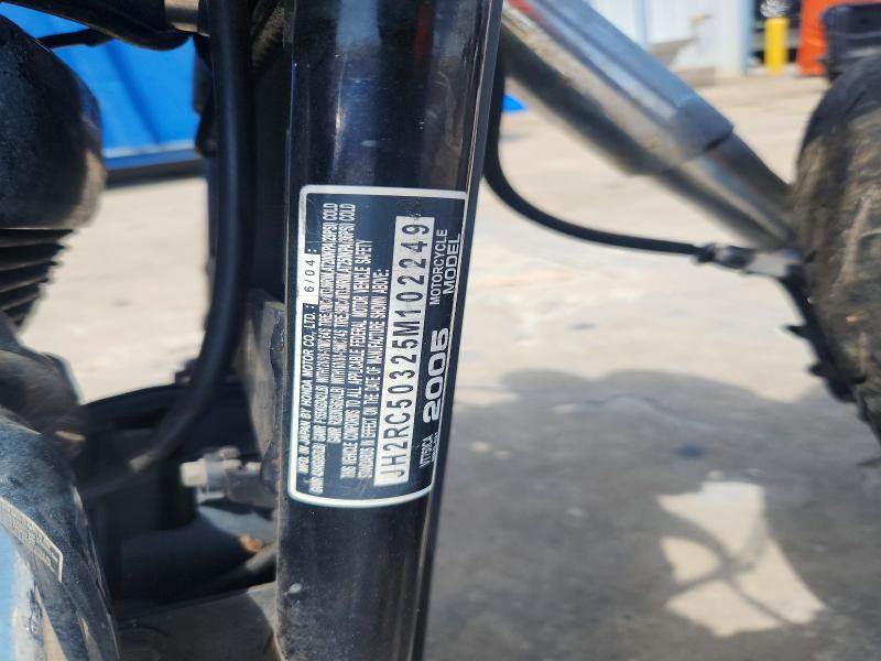 2005 Honda Vt750 VIN JH2RC50325M102249 COPART salvage auction — SIDE, Tx - Salvage Vehicle Title, sold $250 on 2026-07-30 (photo 9)
