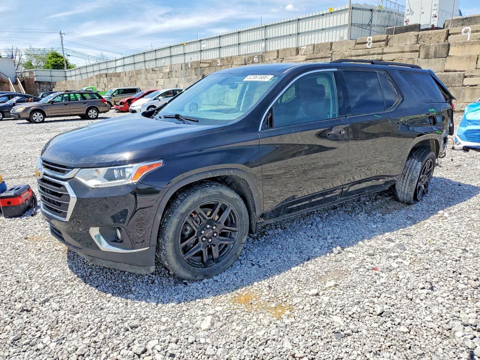 2021 Chevrolet Traverse VIN 1GNEVHKW9MJ256779 COPART salvage auction — REAR END, KY - CERT OF TITLE-SALVAGE (P), sold $3,900 on 2026-07-02 (photo 1)
