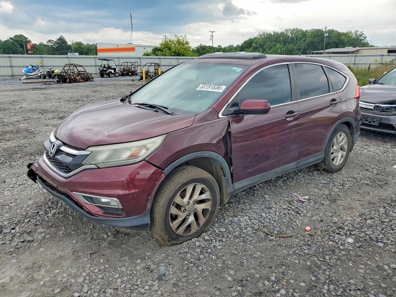 2016 Honda CR-V VIN 2HKRM3H57GH528807 COPART salvage auction — Front End, AL - CERT OF TITLE-PARTS ONLY SALVG, sold $3,200 on 2026-06-25 (photo 1)