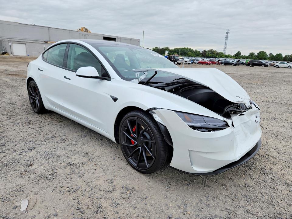 2026 Tesla Model 3 VIN 5YJ3E1ET8TF161628 COPART salvage auction — FRONT END, Va - Cert Of Title - Salvage, sold $22,700 on 2026-07-08 (photo 4)
