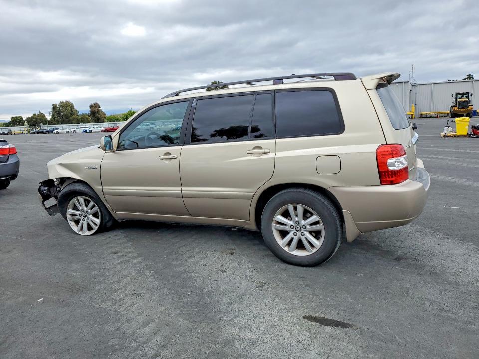 2006 Toyota Highlander hybrid VIN JTEEW21A760020662 COPART salvage auction — FRONT END, Ca - Salvage Certificate, sold $750 on 2026-07-08 (photo 2)