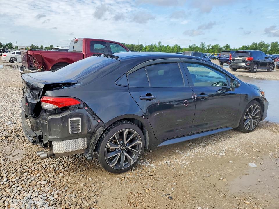 2020 Toyota Corolla VIN JTDS4RCE0LJ045561 COPART salvage auction — REAR END, Tx - Salvage Vehicle Title, sold $5,200 on 2026-07-10 (photo 3)