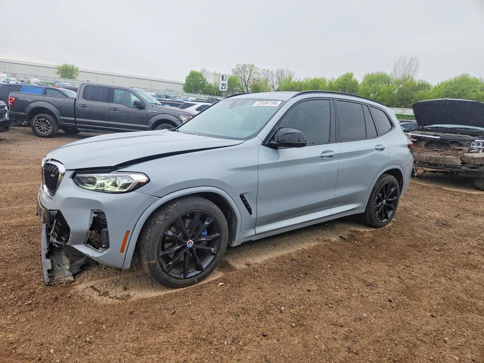 2023 BMW X3 VIN 5UX83DP02P9P97377 COPART salvage auction — FRONT END, Mi - Cert Of Title-Salvage Vehicle, sold $200 on 2026-07-01 (photo 1)