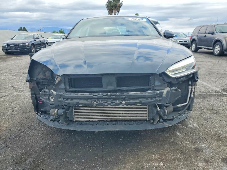 2018 Audi A5 VIN WAUANCF51JA074398 COPART salvage auction — FRONT END, Ca - Salvage Certificate, sold $4,700 on 2026-07-17 (photo 5)
