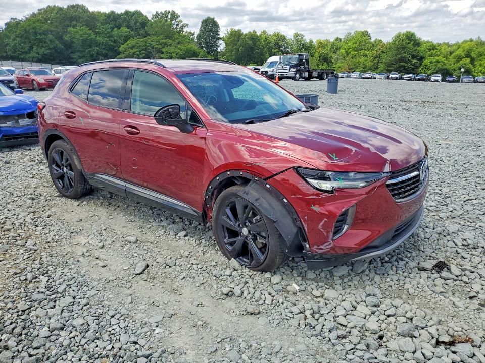 2021 Buick Envision VIN LRBFZNR4XMD112966 COPART salvage auction — FRONT END, Nc - Salvage Certificate Of Title, sold $7,300 on 2026-07-08 (photo 4)