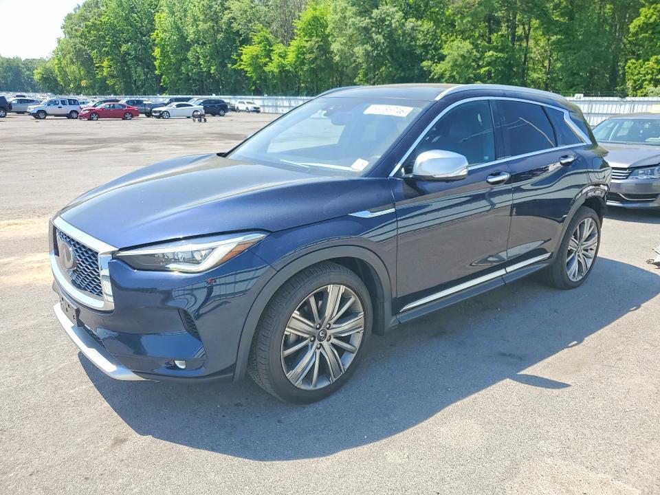 2021 Infiniti Qx50 VIN 3PCAJ5CB9MF121483 COPART salvage auction — REAR END, NJ - CERT OF TITLE-SALVAGE, sold $7,100 on 2026-07-28 (photo 1)