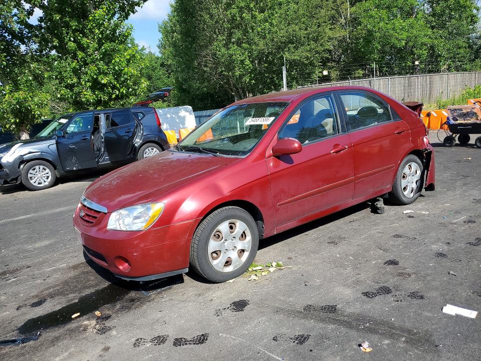 2006 Kia Spectra VIN KNAFE121365373310 COPART salvage auction — REAR END, OR - SALVAGE TITLE CERTIFICATE, sold $400 on 2026-07-22 (photo 1)
