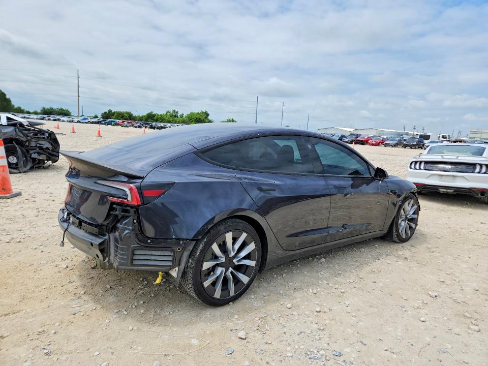 2024 Tesla Model 3 VIN 5YJ3E1EB1RF801677 COPART salvage auction — FRONT END, Tx - Salvage Vehicle Title, sold $14,500 on 2026-07-16 (photo 3)