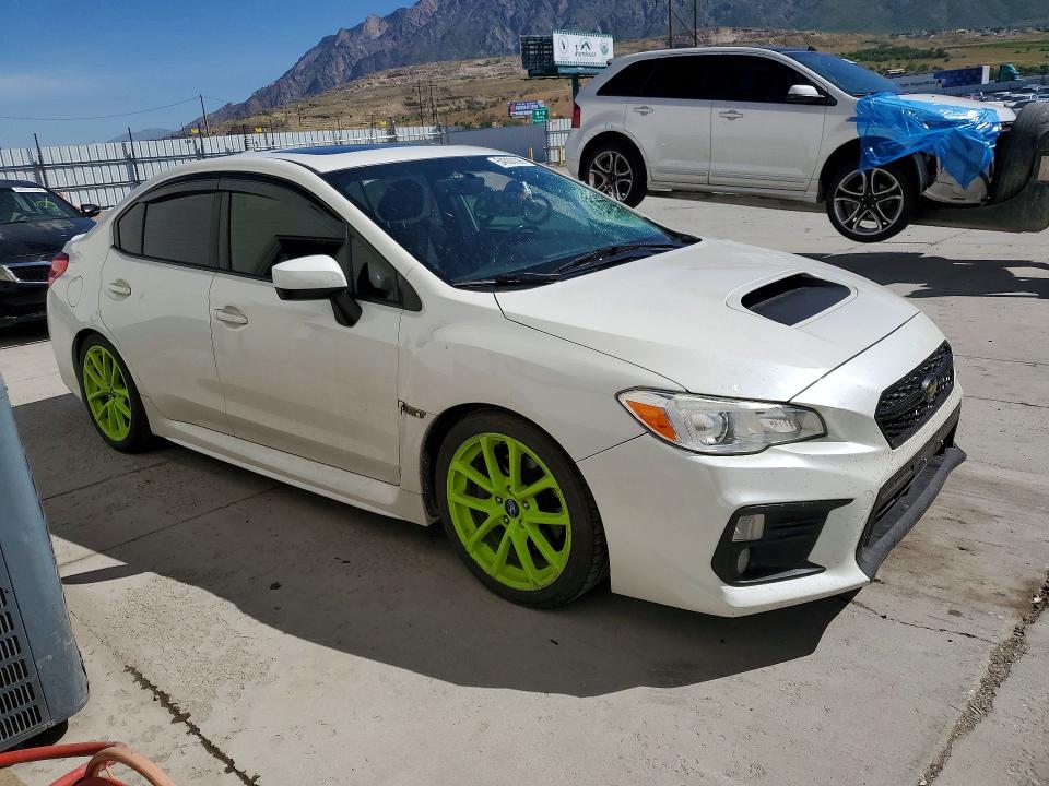 2018 Subaru Wrx VIN JF1VA1C66J9838495 COPART salvage auction — FRONT END, Ut - Salvage Certificate, sold $3,300 on 2026-07-13 (photo 4)