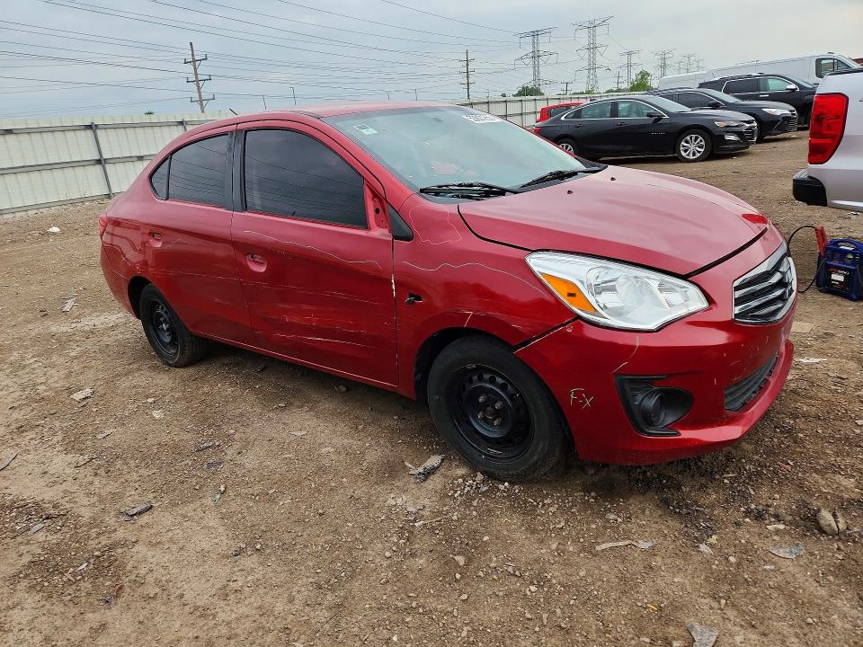 2017 Mitsubishi Mirage VIN ML32F3FJXHHF16877 COPART salvage auction — FRONT END, Il - Salvage Certificate, sold $400 on 2026-07-21 (photo 4)