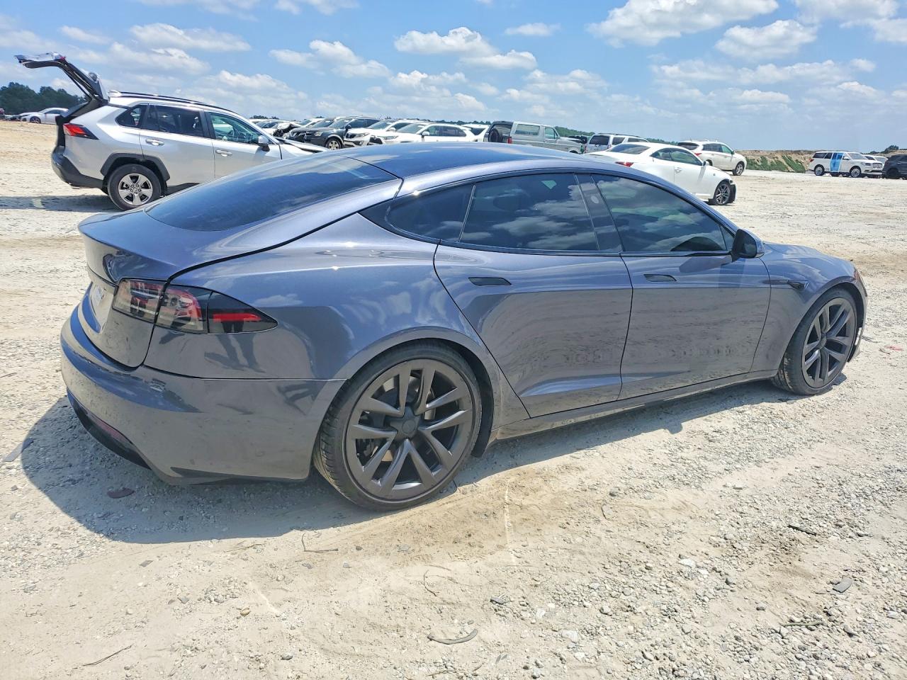 2023 Tesla Model S VIN 5YJSA1E5XPF508228 COPART salvage auction — Rear End, GA - CERT OF TITLE-SALVAGE, sold $23,000 on 2026-09-02 (photo 3)