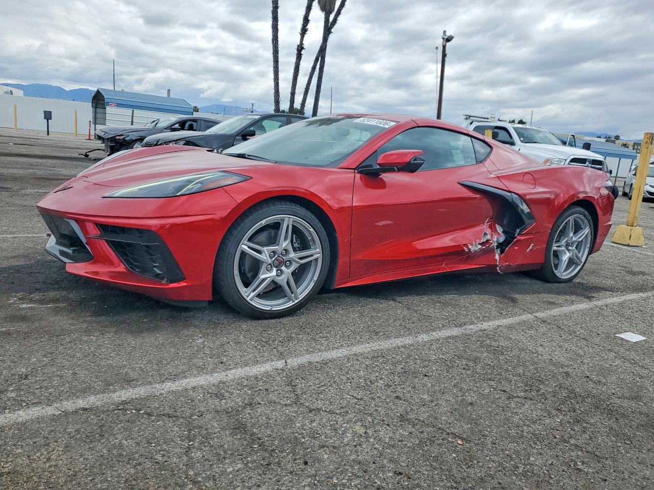 2023 Chevrolet Corvette Stingray VIN 1G1YA2D46P5119864 COPART salvage auction — Side, CA - SALVAGE CERTIFICATE, sold $38,250 on 2026-06-26 (photo 1)
