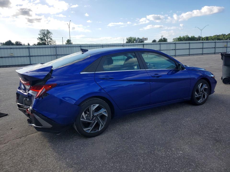 2024 Hyundai Elantra VIN KMHLS4DG1RU734525 COPART salvage auction — REAR END, NC - SALVAGE CERTIFICATE OF TITLE, sold $2,600 on 2026-07-28 (photo 3)
