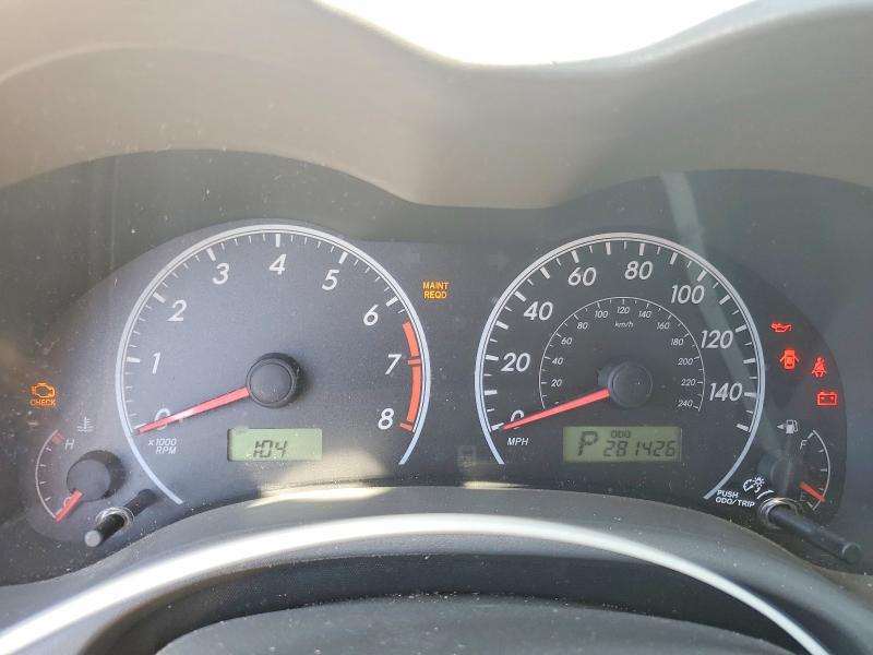 2009 Toyota Corolla VIN 1NXBU40E99Z102091 COPART salvage auction — MECHANICAL, Id - Salvage Certificate Of Title, sold $1,150 on 2026-07-09 (photo 9)