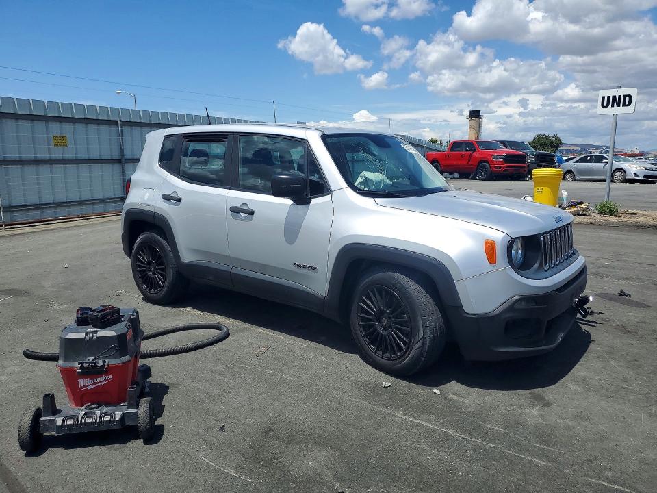 2017 Jeep Renegade VIN ZACCJAAB1HPF97553 COPART salvage auction — FRONT END, Ca - Salvage Certificate, sold $550 on 2026-08-03 (photo 4)