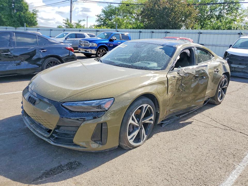 2024 Audi E-tron gt VIN WAUCJBFW0R7001801 COPART salvage auction — SIDE, Oh - Cert Of Title-Salvage, sold $19,700 on 2026-08-19 (photo 1)