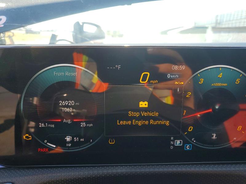 2023 Mercedes-benz Cla-klasse VIN W1K5J4GB6PN410824 COPART salvage auction — FRONT END, Ca - Salvage Certificate, sold $15,500 on 2026-07-07 (photo 9)