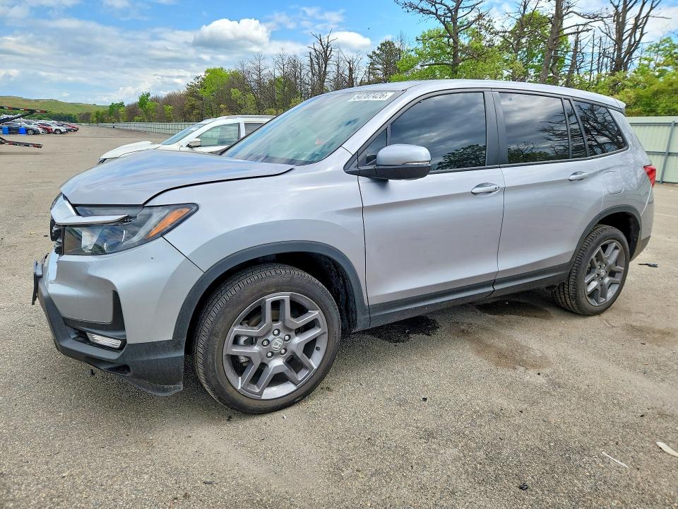 2023 Honda Passport VIN 5FNYF8H54PB036642 COPART salvage auction — FRONT END, Ny - Mv-907A Salvage Certificate, sold $9,700 on 2026-07-08 (photo 1)