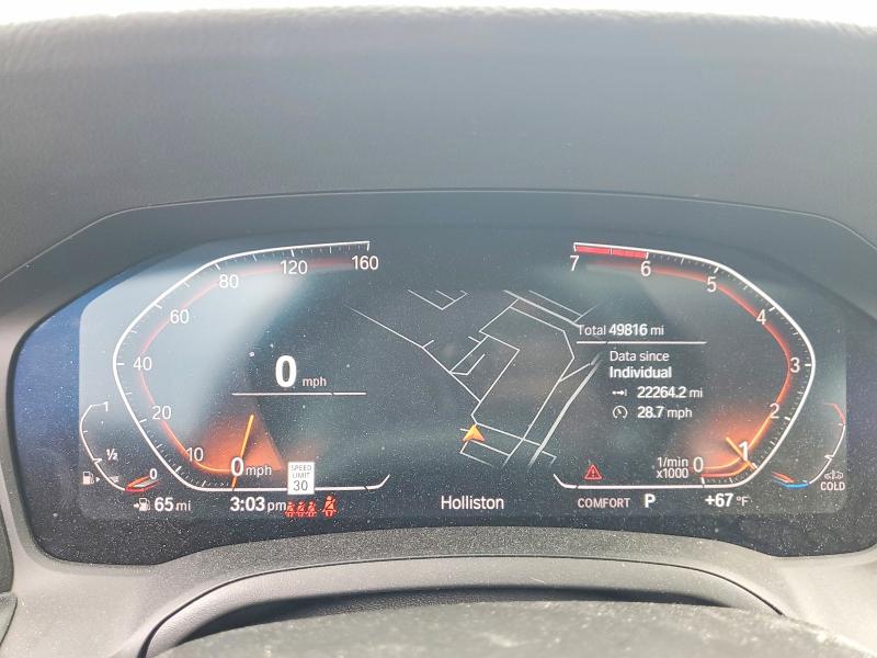 2020 BMW 3er VIN 3MW5R7J03L8B11121 COPART salvage auction — SIDE, Ma - Cert Of Title-Salvage, sold $11,500 on 2026-07-27 (photo 9)