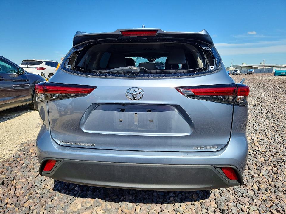 2022 Toyota Highlander VIN 5TDHZRBH9NS208933 COPART salvage auction — HAIL, MO - SALVAGE CERTIFICATE OF TITLE, sold $13,700 on 2026-07-27 (photo 6)