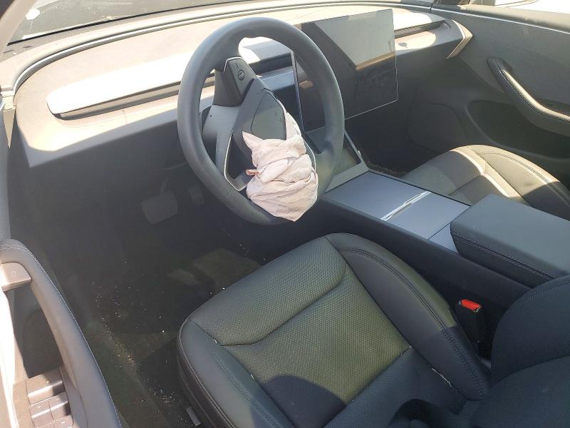 2025 Tesla Model 3 VIN 5YJ3E1EA9SF001691 COPART salvage auction — FRONT END, Ca - Salvage Certificate, sold $10,700 on 2026-07-20 (photo 8)