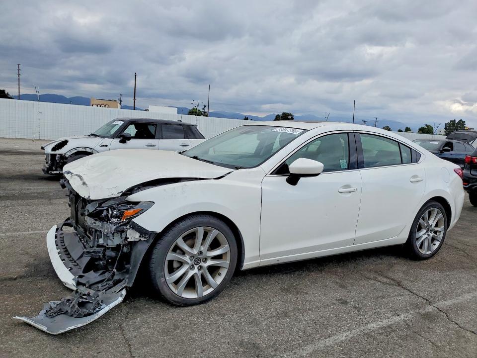 2016 Mazda 6 VIN JM1GJ1T56G1435098 COPART salvage auction — FRONT END, CA - SALVAGE CERTIFICATE, sold $1,750 on 2026-07-24 (photo 1)
