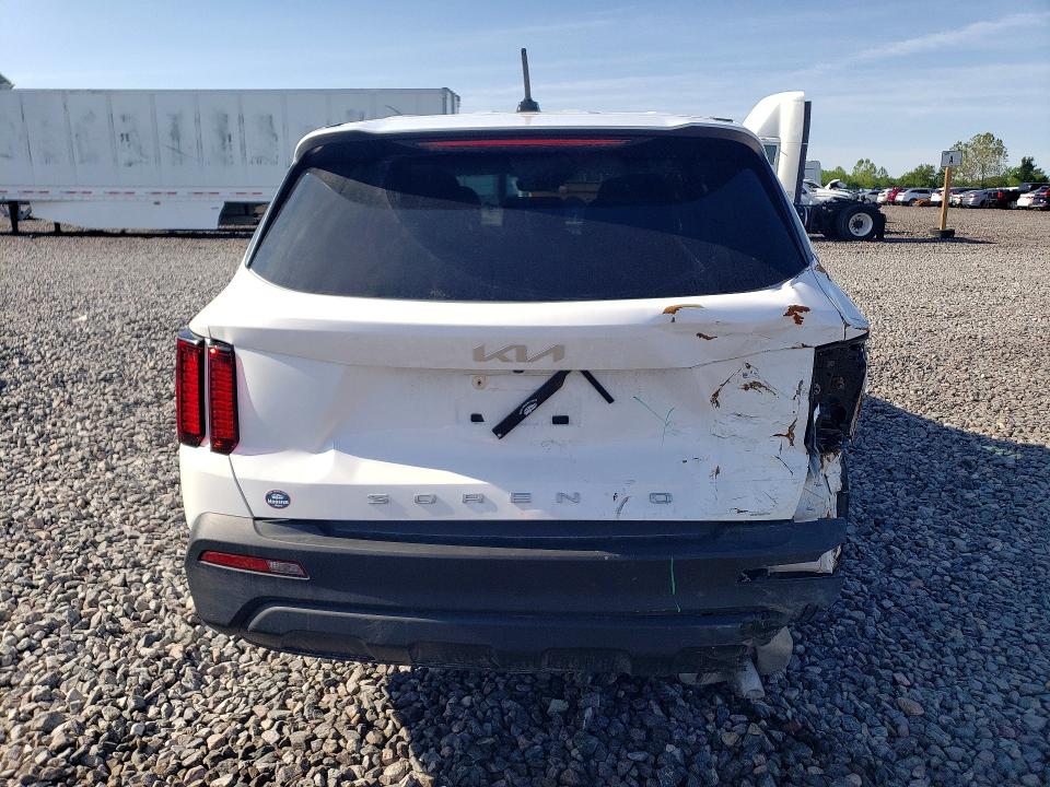 2022 Kia Sorento VIN 5XYRG4LC6NG162619 COPART salvage auction — REAR END, In - Cert Of Title-Salvage Title, sold $7,300 on 2026-07-28 (photo 6)