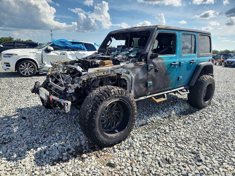 2020 Jeep Wrangler unlimited VIN 1C4HJXFNXLW351298 COPART salvage auction — BURN, Fl - Cert Of Title Slvg Rebuildable, sold $1,900 on 2026-07-02 (photo 1)