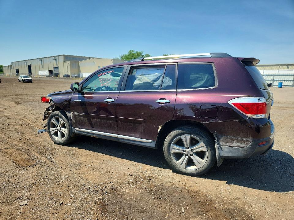 2012 Toyota Highlander VIN 5TDDK3EH1CS116790 COPART salvage auction — FRONT END, Pa - Certificate Of Salvage, sold $3,800 on 2026-07-21 (photo 2)