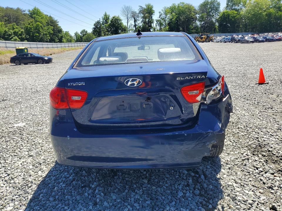 2009 Hyundai Elantra VIN KMHDU46D39U726234 COPART salvage auction — REAR END, Nc - Salvage Certificate Of Title, sold $575 on 2026-07-22 (photo 6)