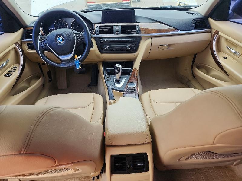 2014 BMW 3 series VIN WBA3C1C59EK116291 COPART salvage auction — WATER/FLOOD, TX - SALVAGE TITLE-FLOOD DAMAGE, sold $550 on 2026-07-16 (photo 8)