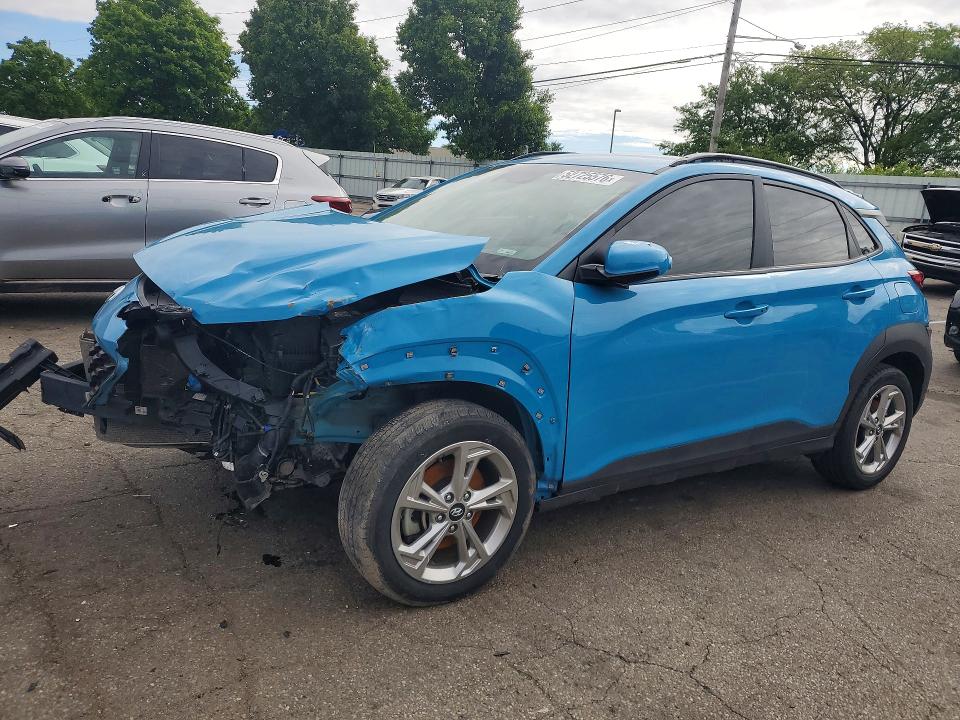 2023 Hyundai VIN KM8K6CAB0PU982393 COPART salvage auction — FRONT END, Id - Salvage Certificate Of Title, sold $2,200 on 2026-07-17 (photo 1)
