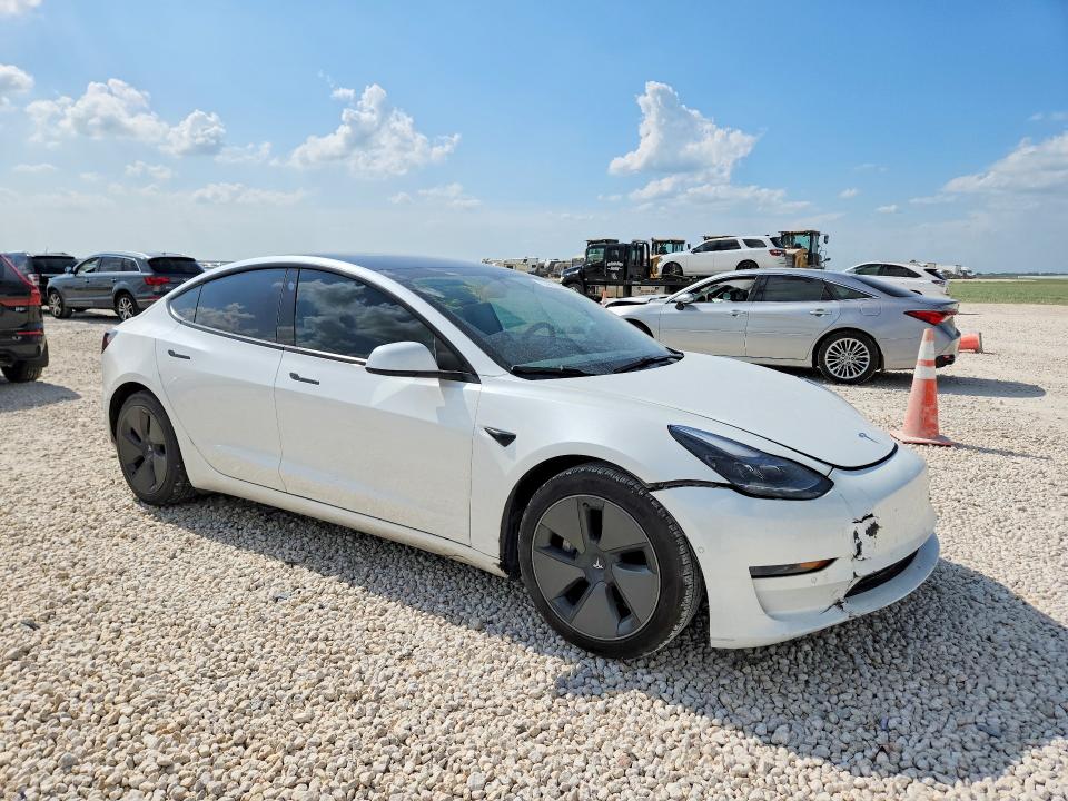 2021 Tesla Model 3 VIN 5YJ3E1EA9MF002696 COPART salvage auction — FRONT END, Salvage Title, sold $9,000 on 2026-07-16 (photo 4)