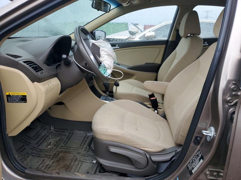 2014 Hyundai Accent VIN KMHCT4AE3EU589188 COPART salvage auction — FRONT END, Il - Salvage Certificate, sold $350 on 2026-07-07 (photo 7)