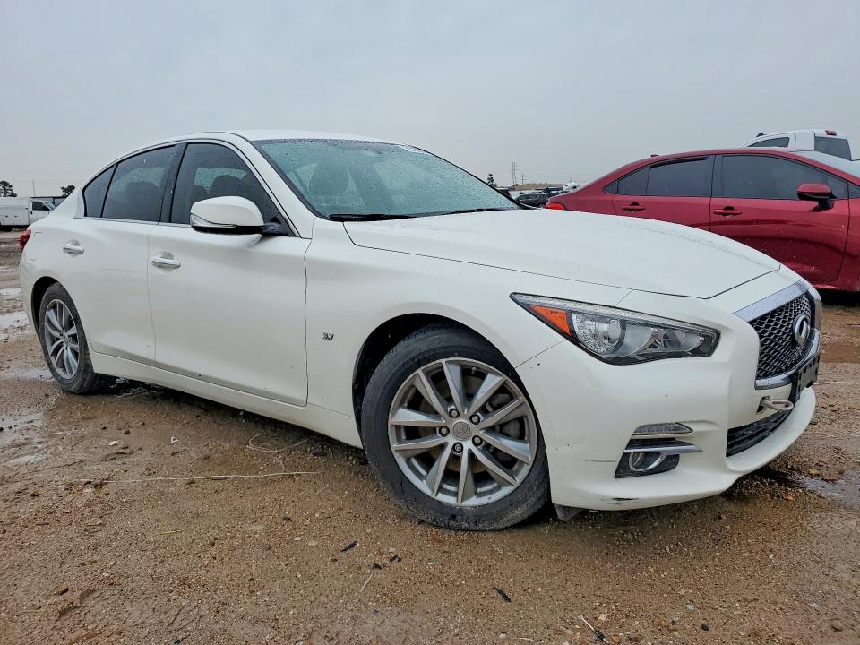 2015 Infiniti VIN JN1BV7AP6FM338974 COPART salvage auction — WATER/FLOOD, Tx - Salvage Title-Flood Damage, sold $1,250 on 2026-07-10 (photo 4)