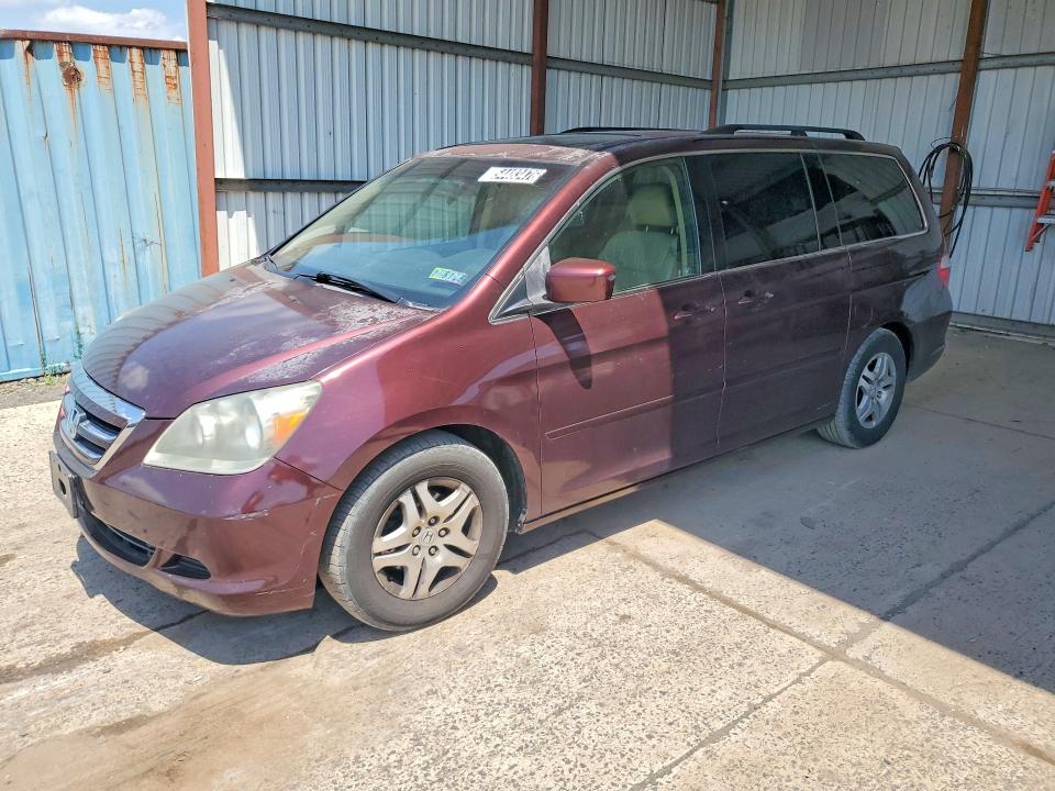 2007 Honda Odyssey VIN 5FNRL38767B111407 COPART salvage auction — FRONT END, In - Certificate Of Title, sold $500 on 2026-07-19 (photo 1)