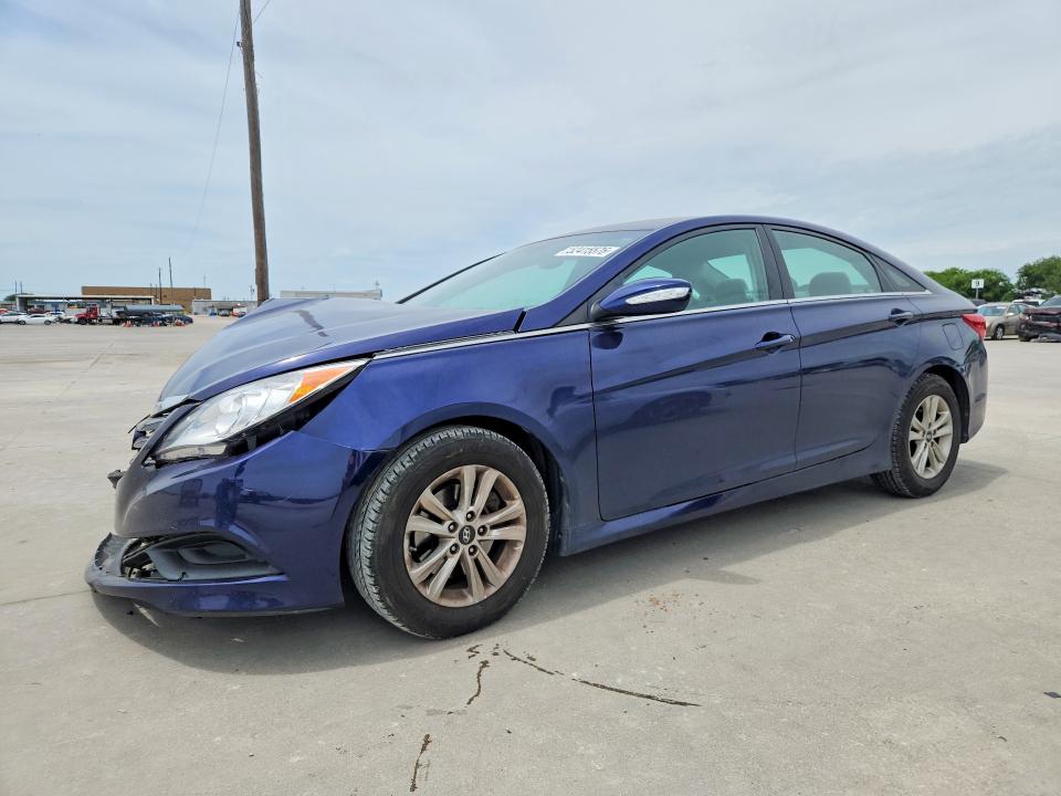 2014 Hyundai Sonata VIN 5NPEB4AC9EH941490 COPART salvage auction — FRONT END, Tx - Salvage Vehicle Title, sold $825 on 2026-07-09 (photo 1)