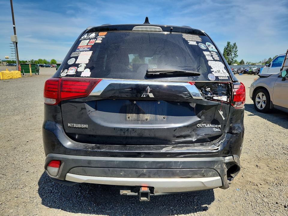 2018 Mitsubishi Outlander VIN JA4AZ3A38JZ015311 COPART salvage auction — REAR END, Or - Salvage Title Certificate, sold $3,550 on 2026-07-07 (photo 6)