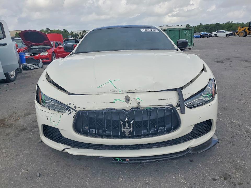2015 Maserati Ghibli VIN ZAM57RTA2F1131746 COPART salvage auction — FRONT END, Fl - Cert Of Title Slvg Rebuildable, sold $3,500 on 2026-07-02 (photo 5)