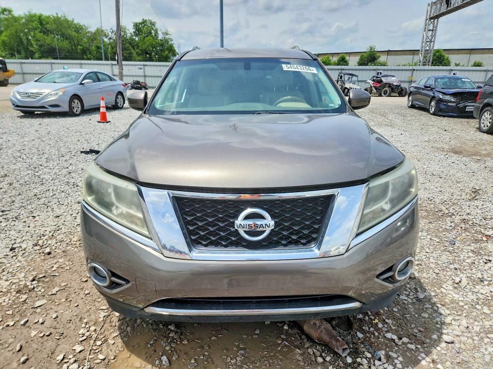 2013 Nissan Pathfinder VIN 5N1AR2MN9DC671288 COPART salvage auction — FRONT END, Oh - Certificate Of Title, sold $500 on 2026-07-02 (photo 5)
