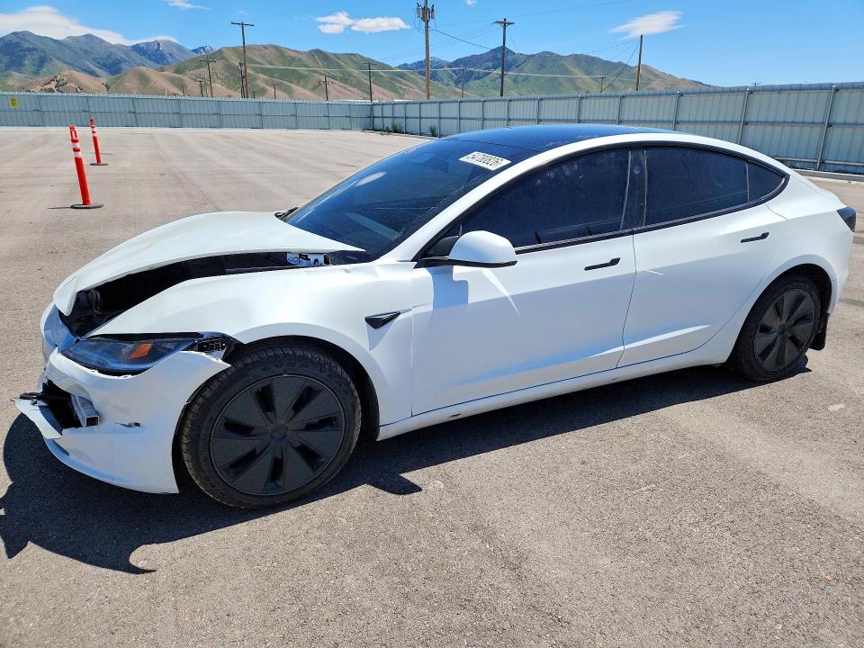 2024 Tesla VIN 5YJ3E1EB8RF820758 COPART salvage auction — FRONT END, Ut - Salvage Certificate, sold $14,200 on 2026-07-24 (photo 1)