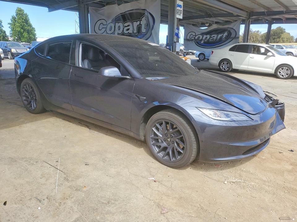 2025 Tesla Model 3 VIN 5YJ3E1EA6SF029013 COPART salvage auction — FRONT END, Ca - Salvage Certificate, sold $13,200 on 2026-07-28 (photo 4)