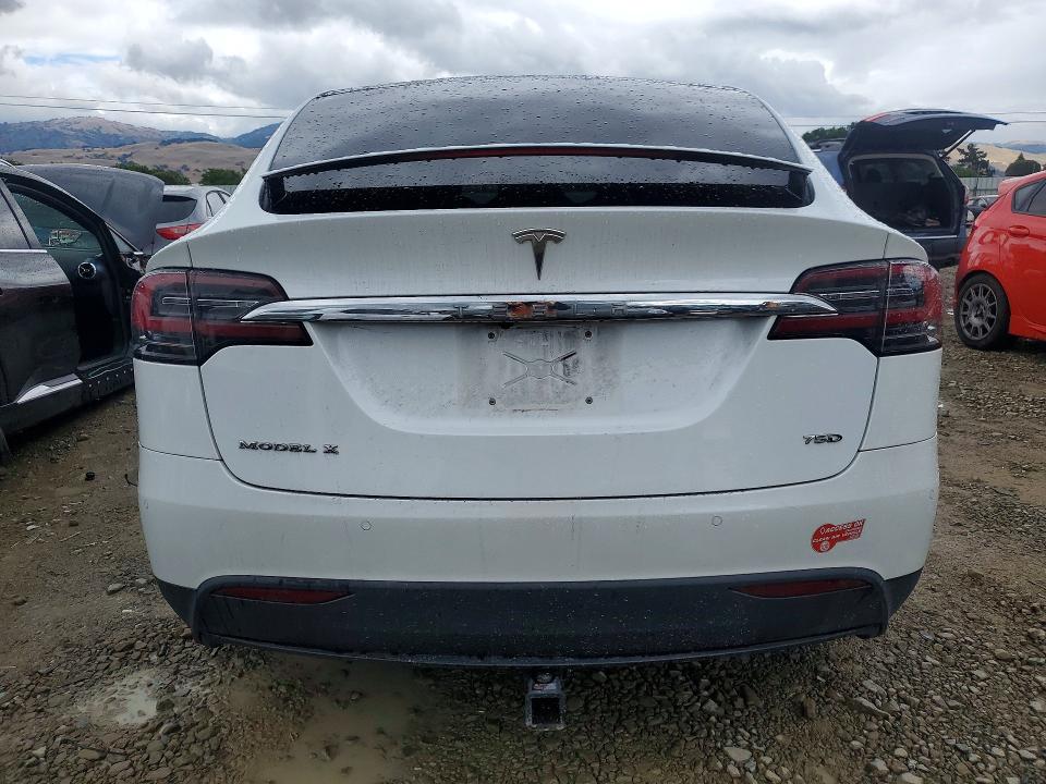 2017 Tesla Model x VIN 5YJXCAE20HF041764 COPART salvage auction — FRONT END, Ca - Salvage Certificate, sold $100 on 2026-07-21 (photo 6)