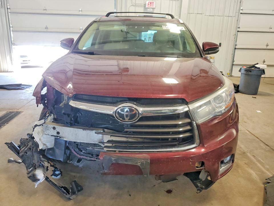 2015 Toyota Highlander VIN 5TDDKRFH2FS126685 COPART salvage auction — FRONT END, Mn - Cert Of Title-Salvage, sold $1,250 on 2026-07-21 (photo 5)