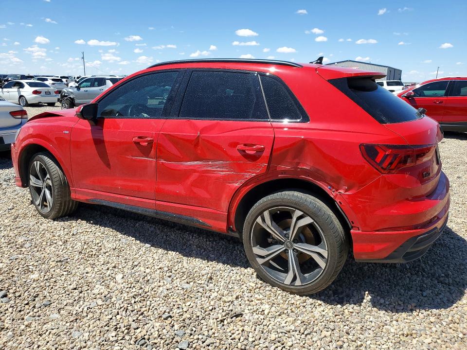 2024 Audi Q3 VIN WA1EEDF30R1062824 COPART salvage auction — FRONT END, Tx - Certificate Of Title (P), sold $11,400 on 2026-07-28 (photo 2)
