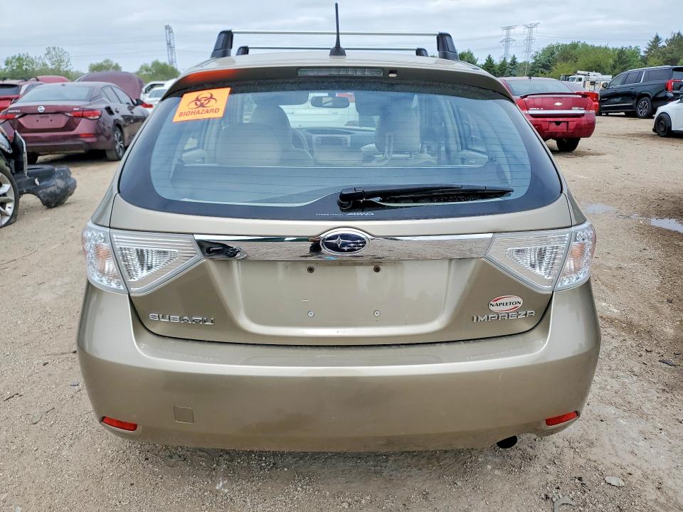 2008 Subaru Impreza VIN JF1GH61628H810262 COPART salvage auction — FRONT END, Il - Salvage Certificate, sold $325 on 2026-07-09 (photo 6)