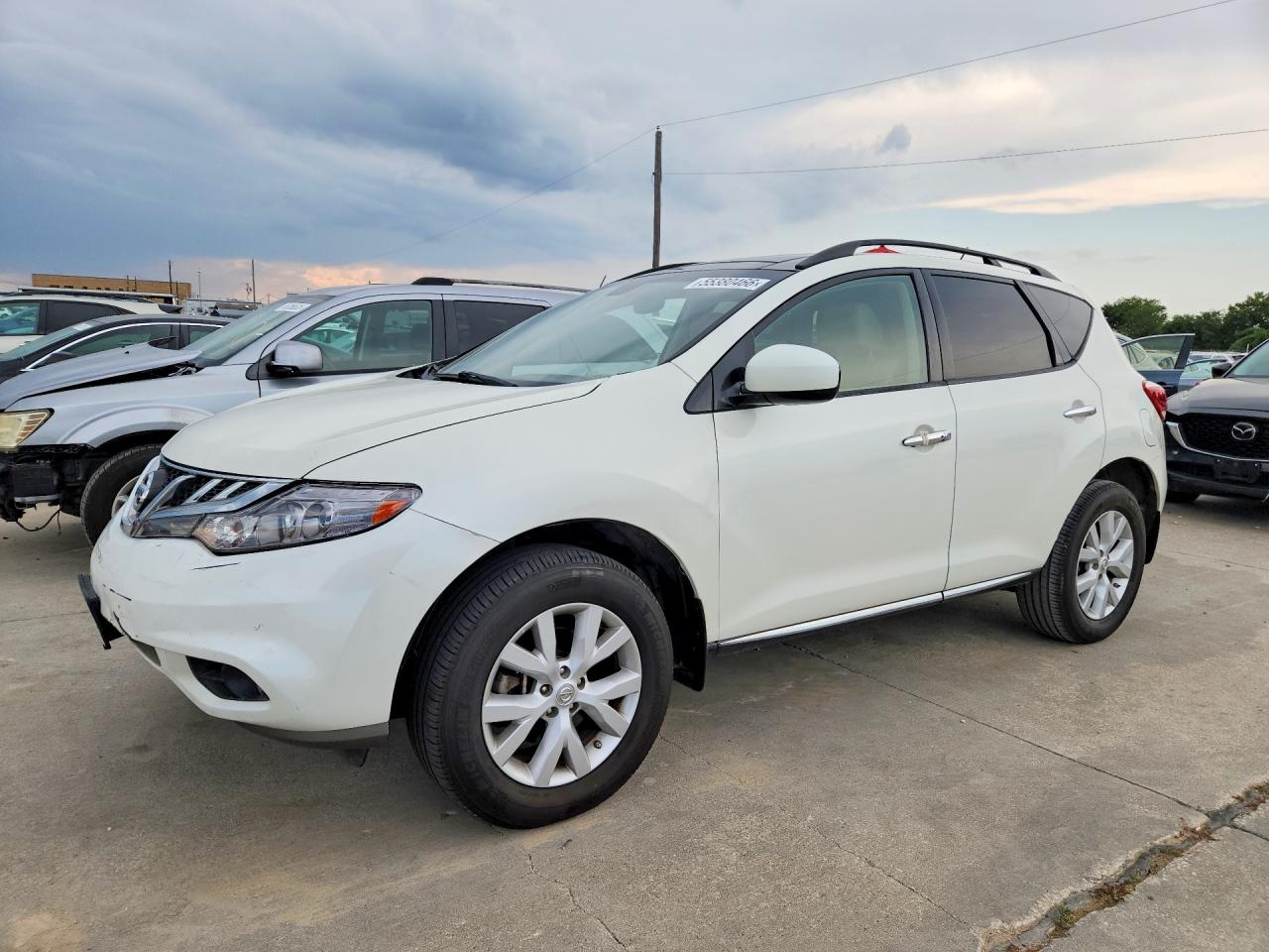 2011 Nissan Murano VIN JN8AZ1MWXBW155030 COPART salvage auction — Front End, TX - CERTIFICATE OF TITLE, sold $1,300 on 2026-07-03 (photo 1)
